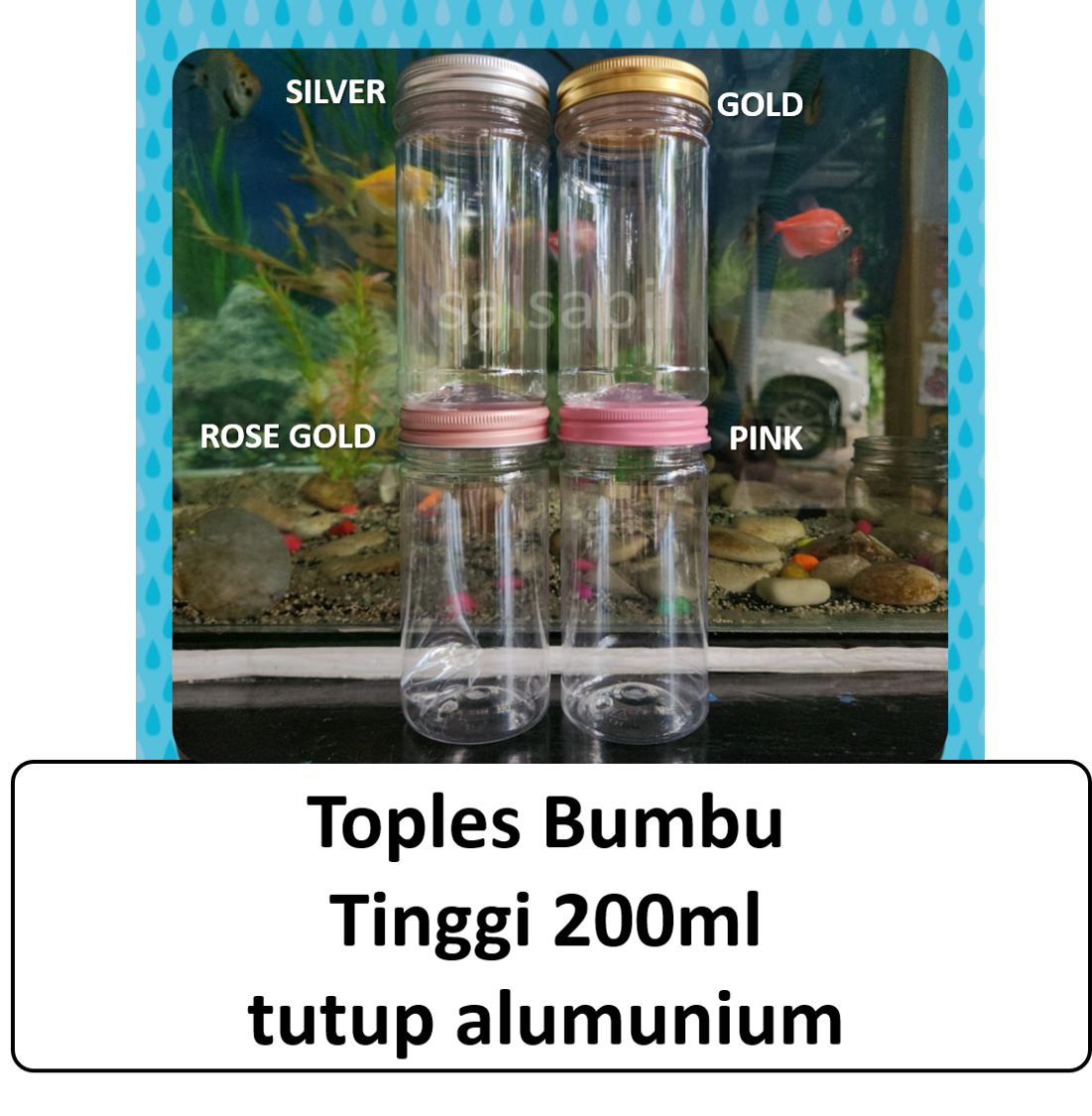 Toples bumbu tinggi 200ml tutup alumunium