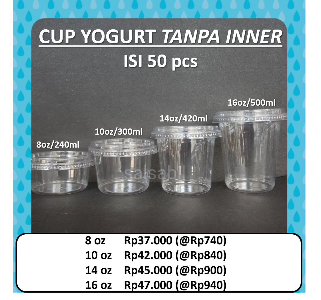 Cup yogurt tanpa inner