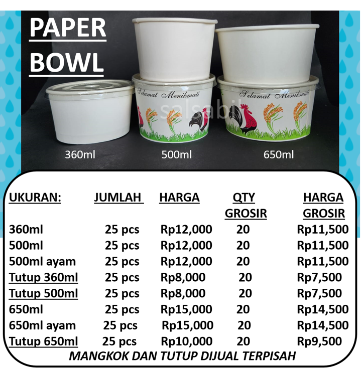Paperbowl / mangkok kertas