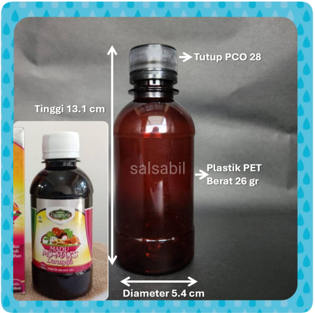 Botol sanno 200ml amber