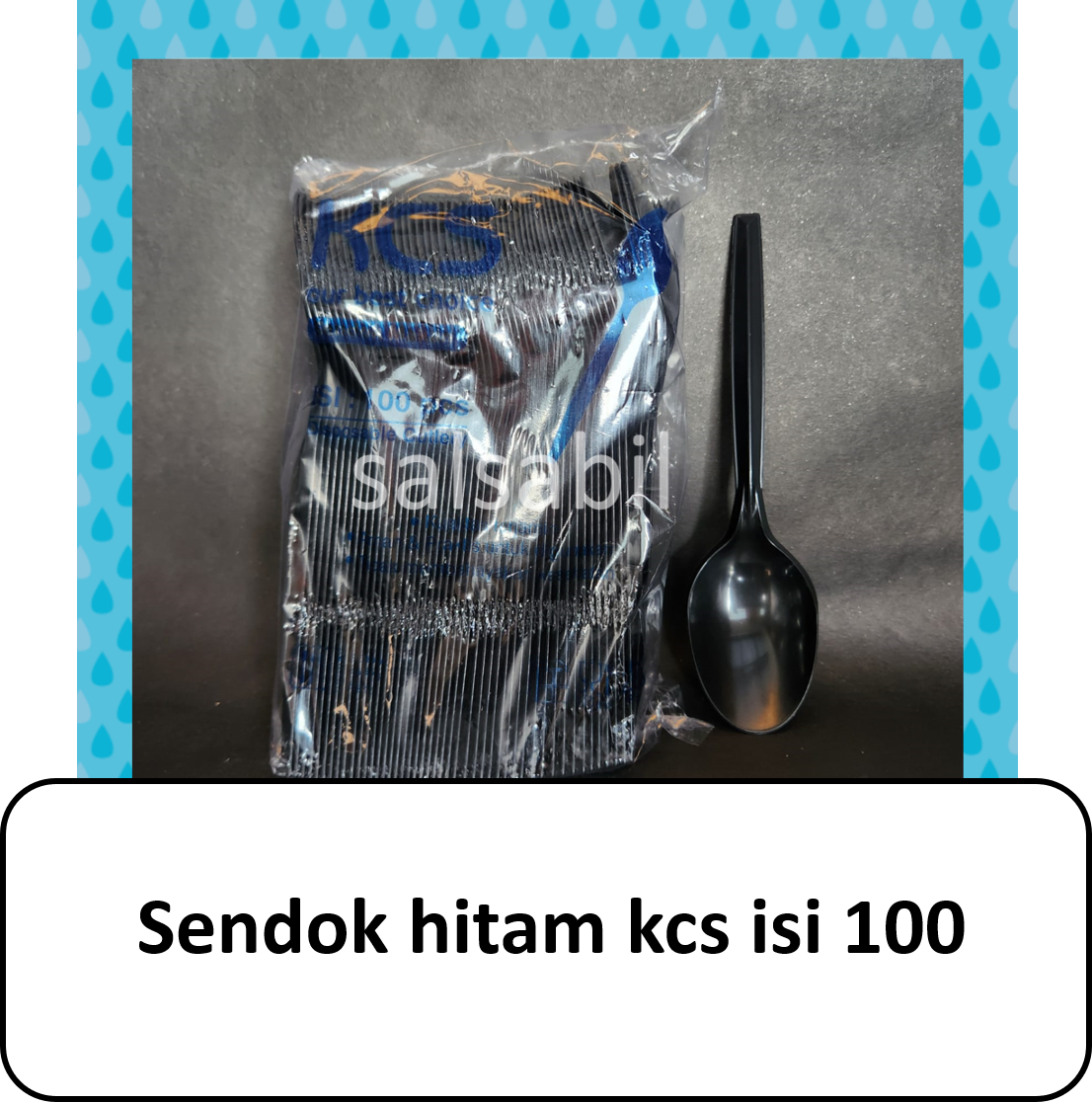 Sendok hitam kcs isi 100pcs