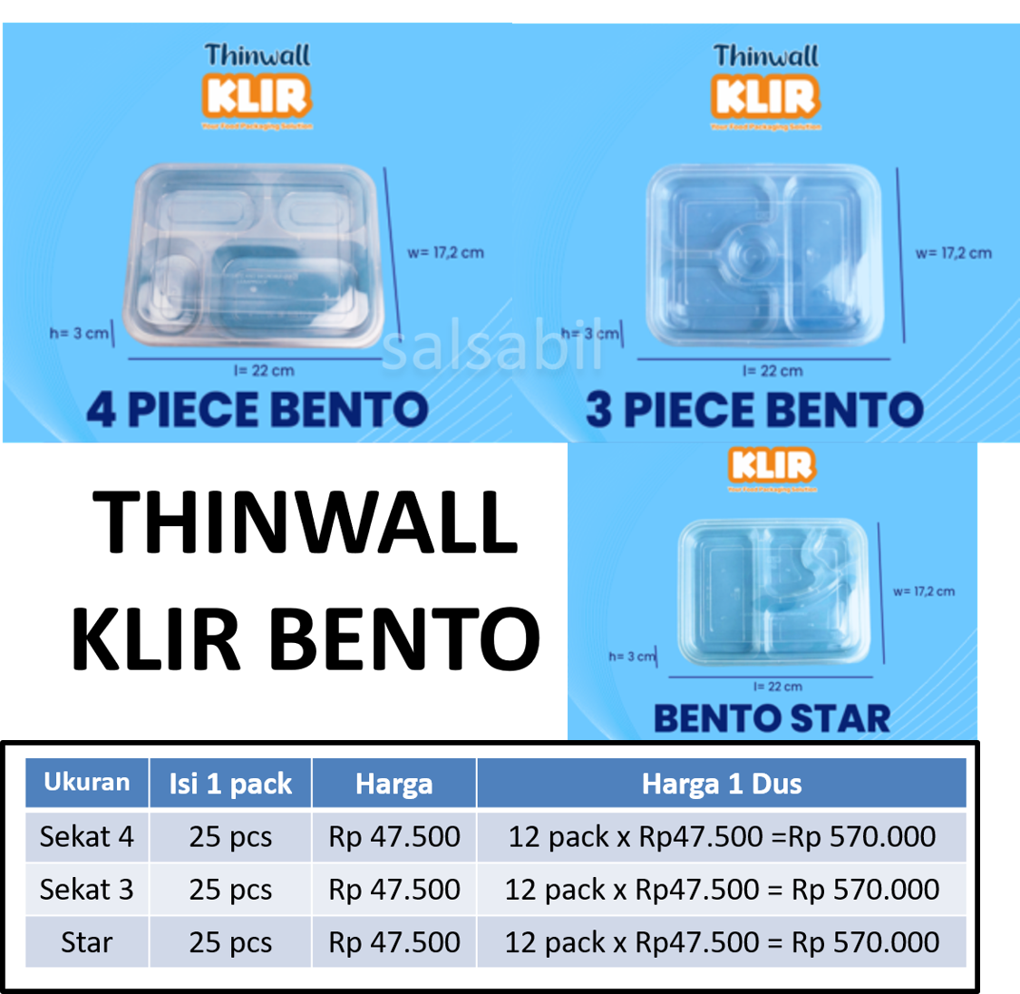 Thinwall klir bento