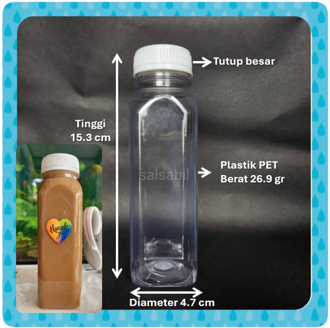 Botol kale square 250ml