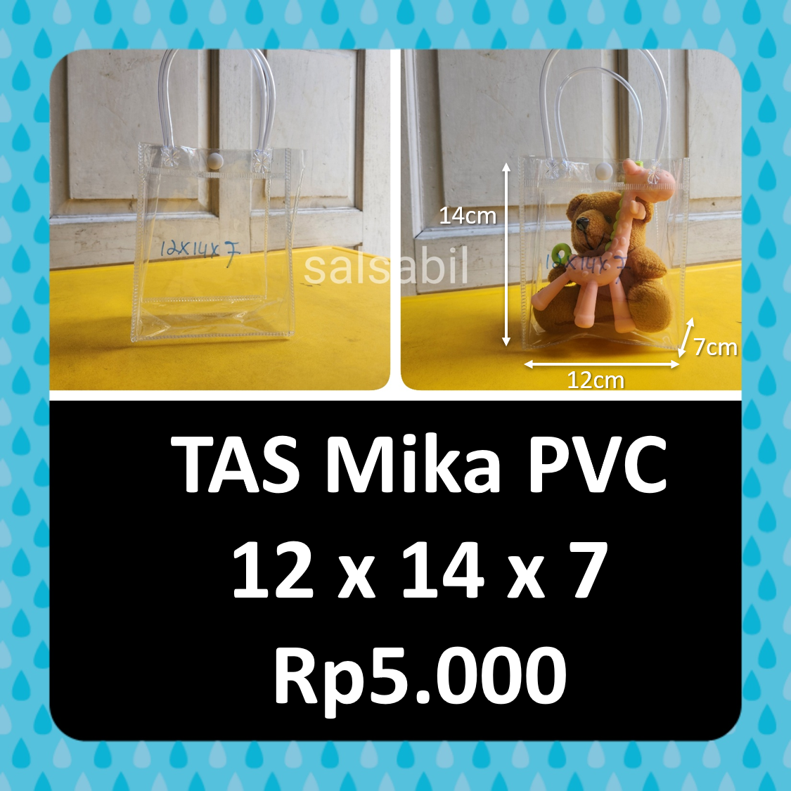 Tas mika 12 x 14 x 7