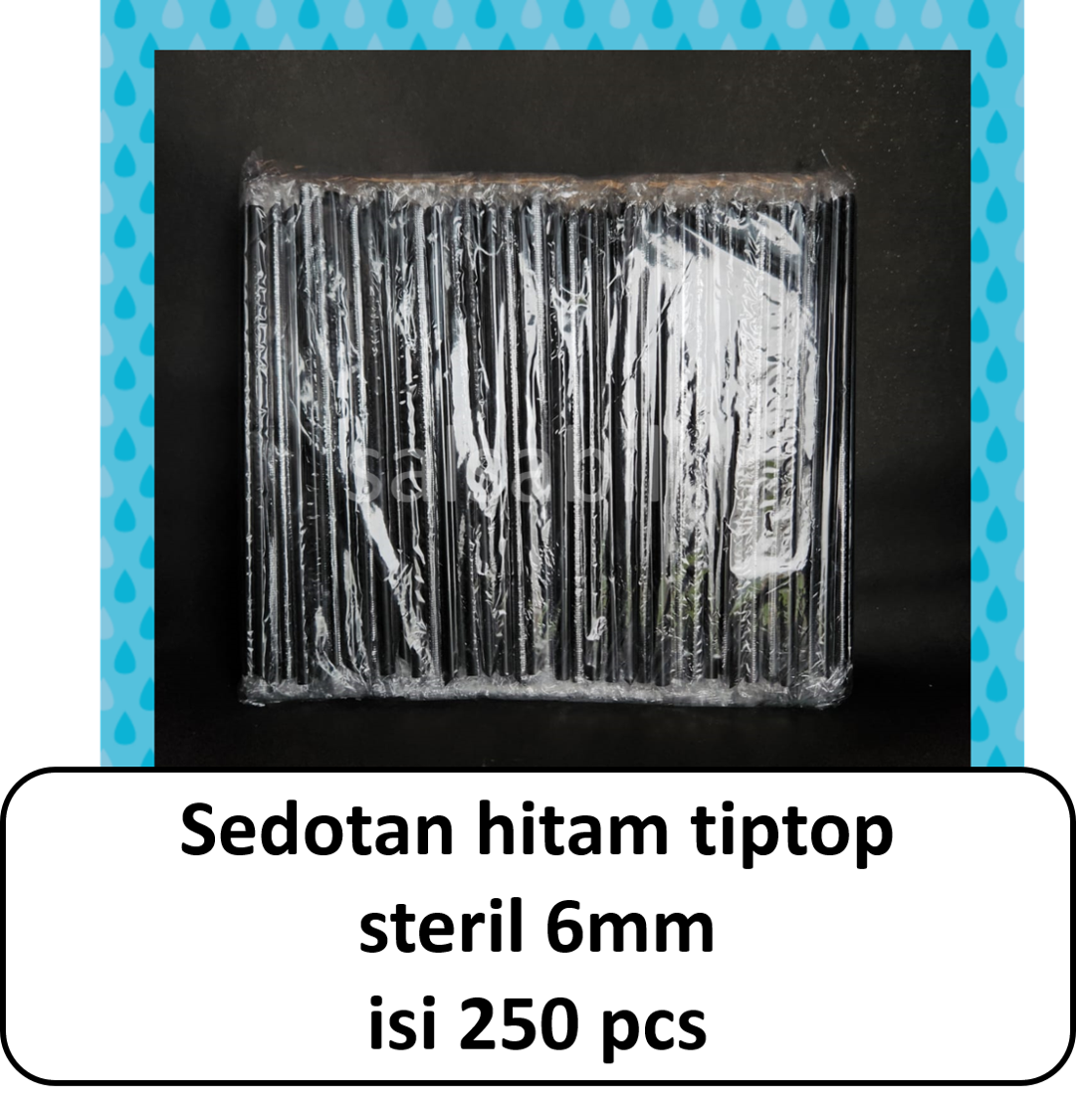 Sedotan steril hitam tiptop