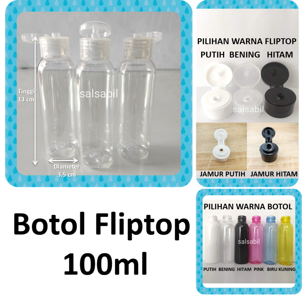 Botol fliptop 100ml