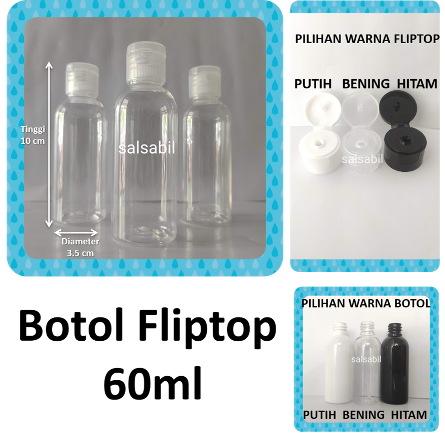 Botol fliptop 60ml