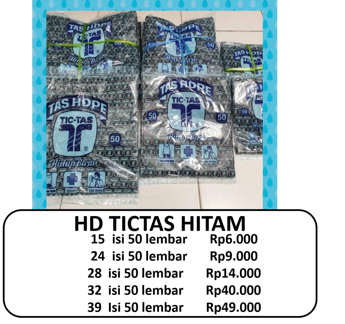 Plastik HD tictas hitam