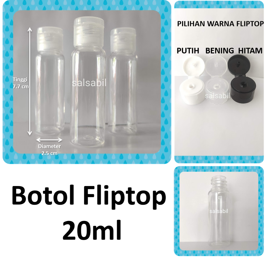 Botol fliptop 20ml