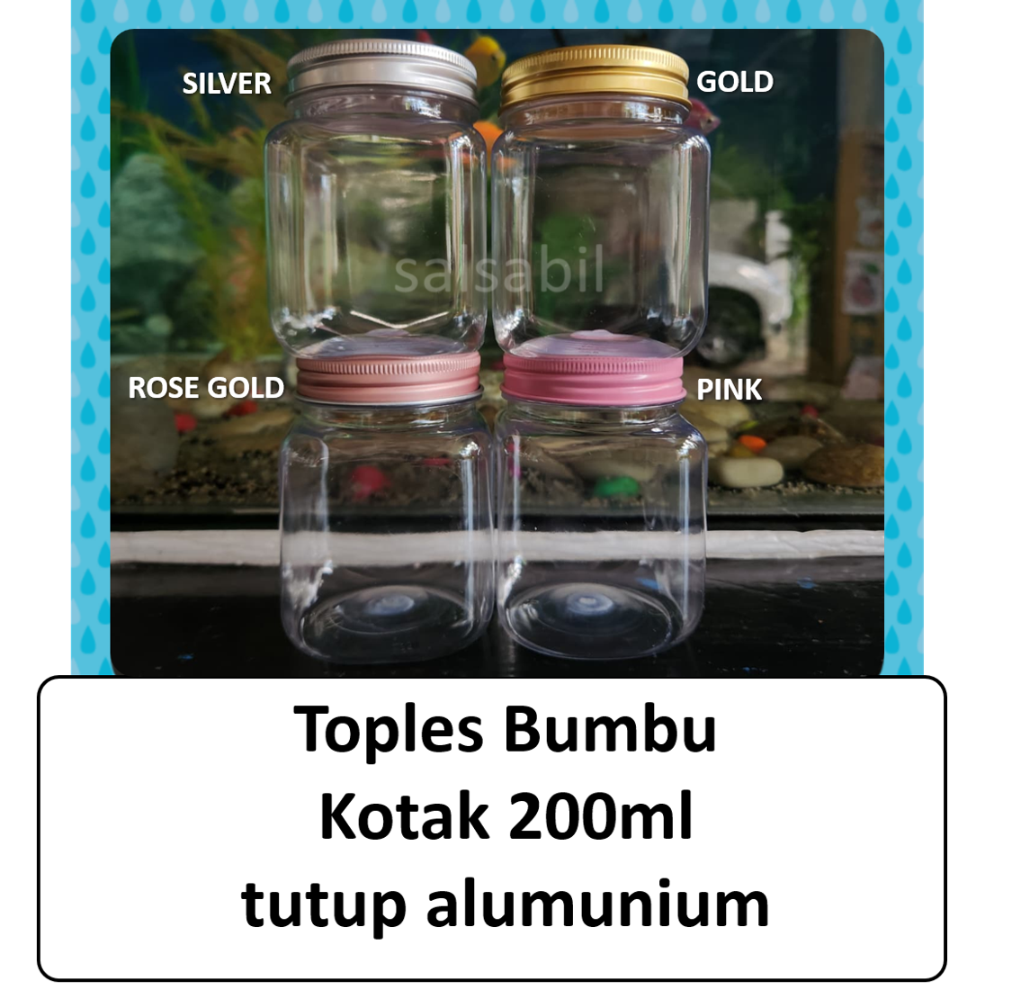 Toples 200ml kotak tutup alumunium