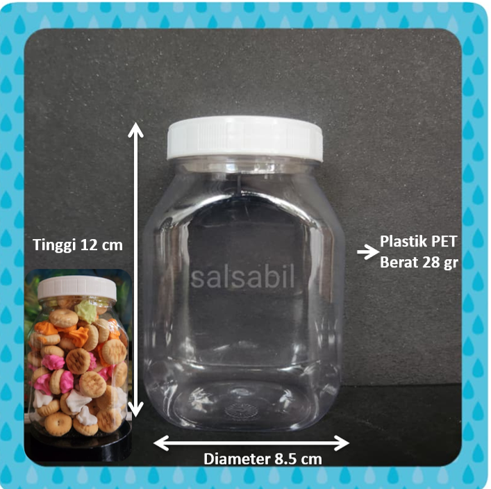 Toples kotak 400ml