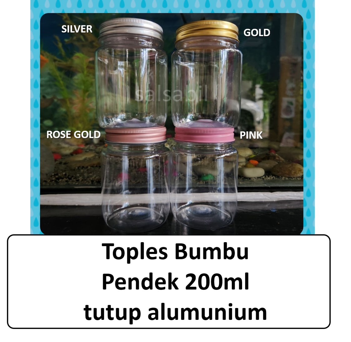 Toples bumbu pendek 200ml tutup alumunium