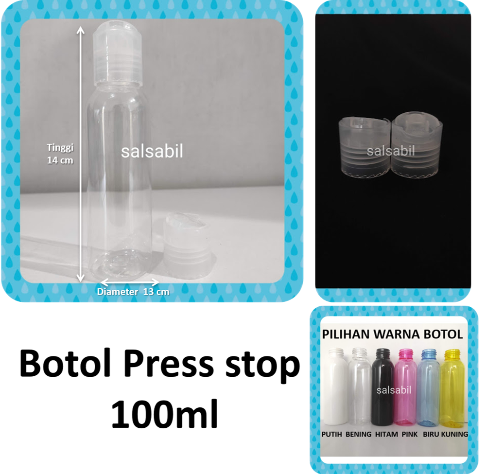 Botol press stop 100ml