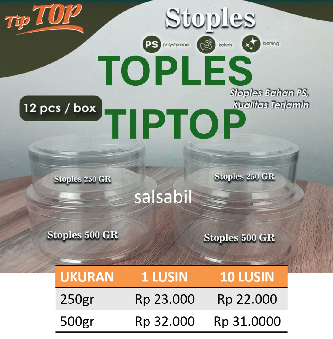 Toples tiptop / toples nastar