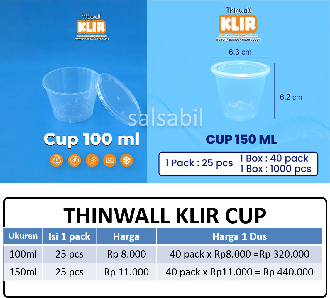 Thinwall klir cup