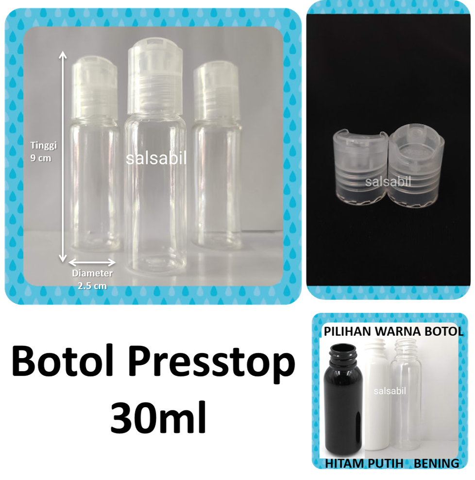 Botol press stop 30ml