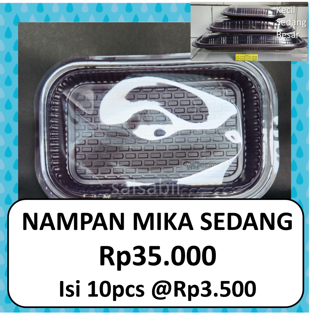 Nampan mika sedang